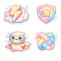 Magical Sparkle Hero & Emblems Sticker Set