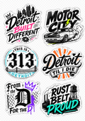 Detroit Pride Sticker Pack | Motor City Edition