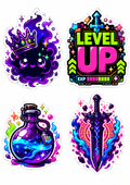 Anime Aesthetic Dark Fantasy Sticker Sheet