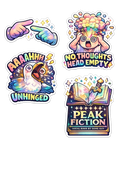 Peak Fiction & Meme Legends Sticker Sheet - 4-Piece Viral Set