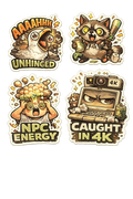 Chaos & Meme Culture Sticker Sheet - Gritty Internet Reality Set