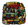 Midnight Marauder: High-Octane Speed Demon Sticker