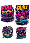 Neon Nightrunner: Midnight Street Culture Sticker Sheet