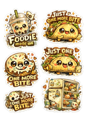 Flavor Fusion: Aesthetic Street Food Sticker Sheet