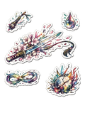 Artisan Ink & Sakura Sticker Sheet - 5-Piece Sketch Collection