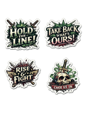 Rebellion & Honor Sticker Sheet - 4-Piece Motivational Set