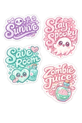 Kawaii Pastel Goth Survival Sticker Sheet