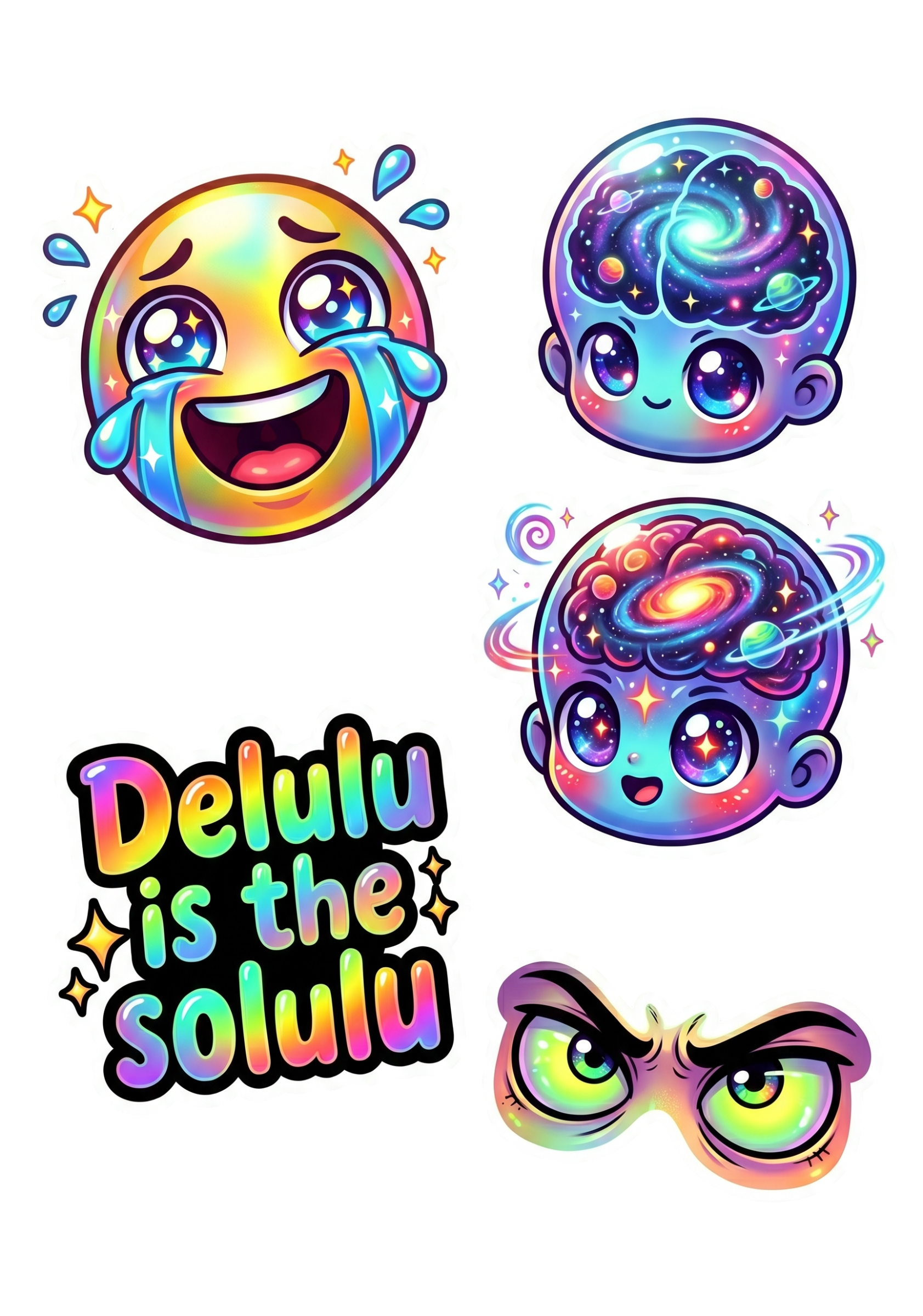 Chronically Online Sticker Sheet - Relatable Digital Vibe Set