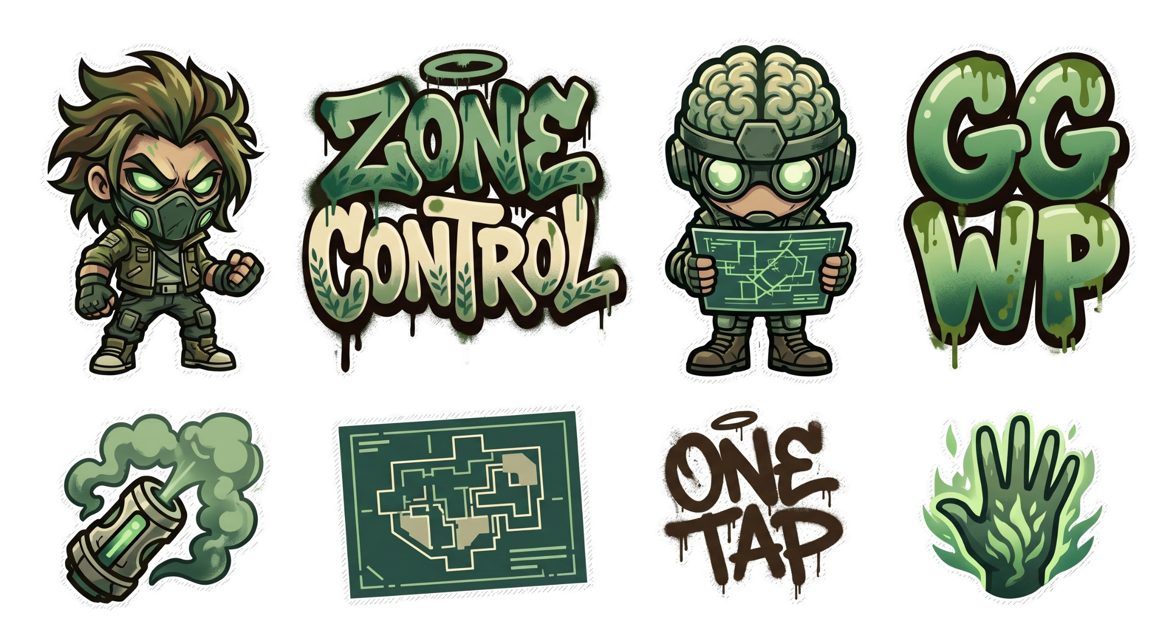 Tactical Gamer Sticker Pack | Zone Control Edition