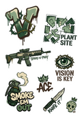 FPS Gamer Sticker Pack | Spray-N-Pray Edition