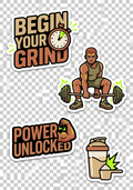 Begin Your Grind Powerlifting Sticker Sheet