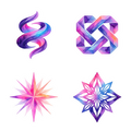 Ethereal Watercolor Geometry Sticker Pack