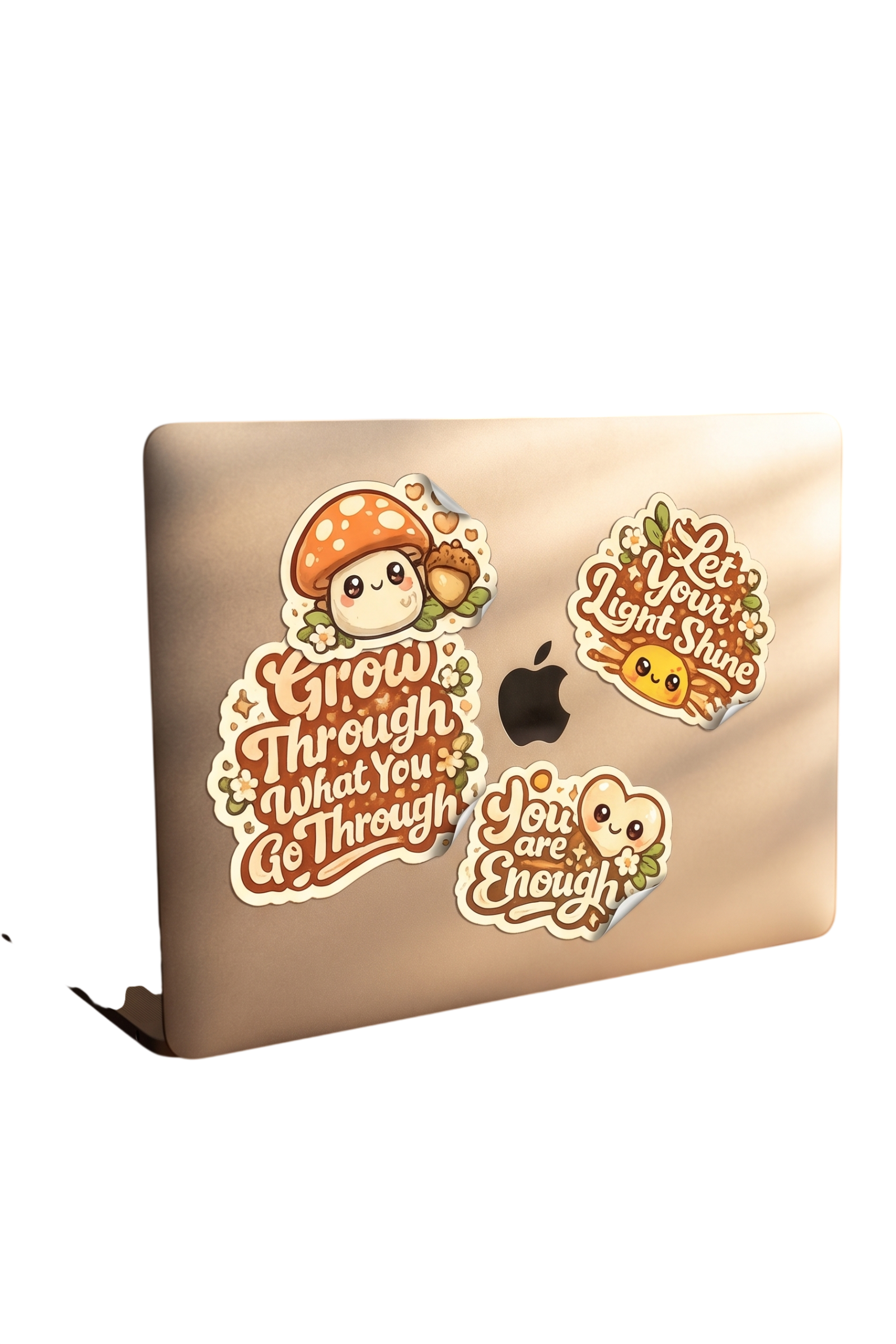 Cottagecore Motivational Sticker Pack | Cute Mushroom Positive Affirmation Stickers | Kawaii Nature Vinyl Sticker Set | Mental Health Gift