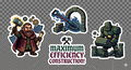 Dwarven Forge Construction Sticker Sheet - 4-Piece RPG Fantasy Set