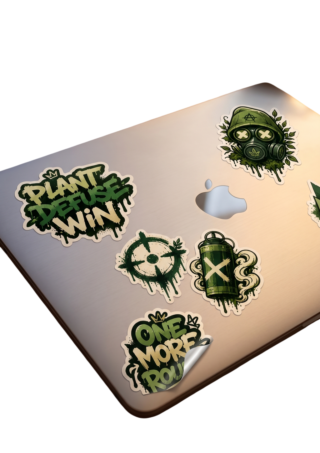 Tactical Ops Gaming Sticker Sheet – Green Graffiti Drip Style
