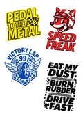 Victory Lap: Classic Racing Spirit Sticker Sheet