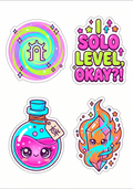 Anime Aesthetic Isekai Magic Sticker Sheet