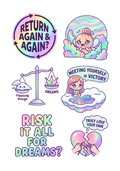 Manifestation & Self-Love Sticker Sheet - 6-Piece Dreamer Set