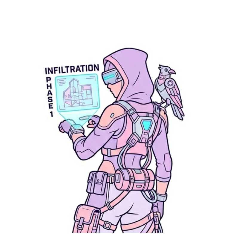 Futuristic Recon Operative Sticker