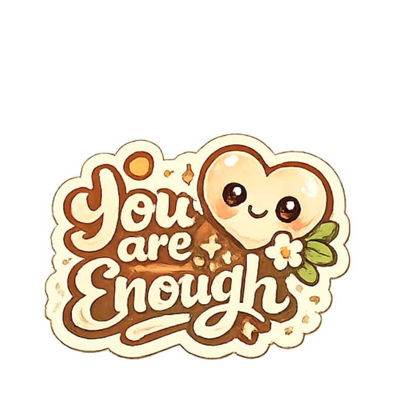 "You Are Enough" Positivity Heart Sticker