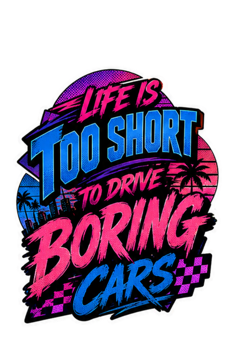 Midnight City Cruise // "Life's Too Short" Retro Sticker
