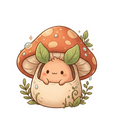Kawaii Mushroom Sprout Sprite Sticker