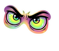 Prism Fury Vinyl Sticker - Holographic Aesthetic Eyes
