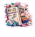 "Midnight Munchies" Indie Horror Fridge Decal