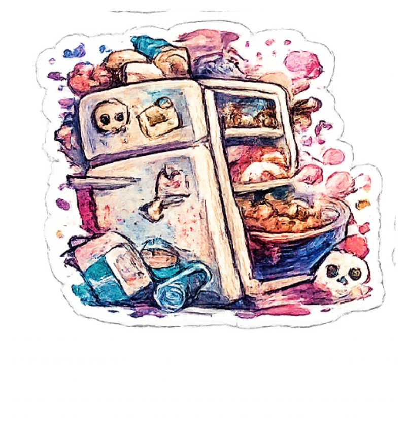 "Midnight Munchies" Indie Horror Fridge Decal