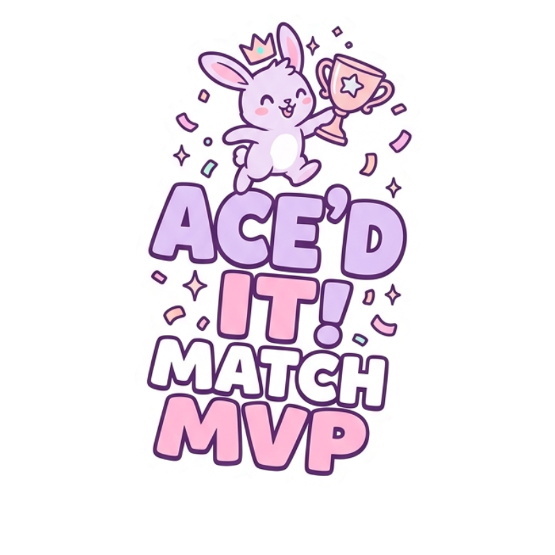 Victory Champion Bunny Sticker