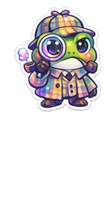 Detective "Sus" Turtle Sticker - Sherlock Holmes Aesthetic Decal