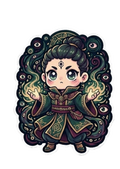 Mystic Sage Chibi Fantasy Sticker - Ethereal Mage Art Decal