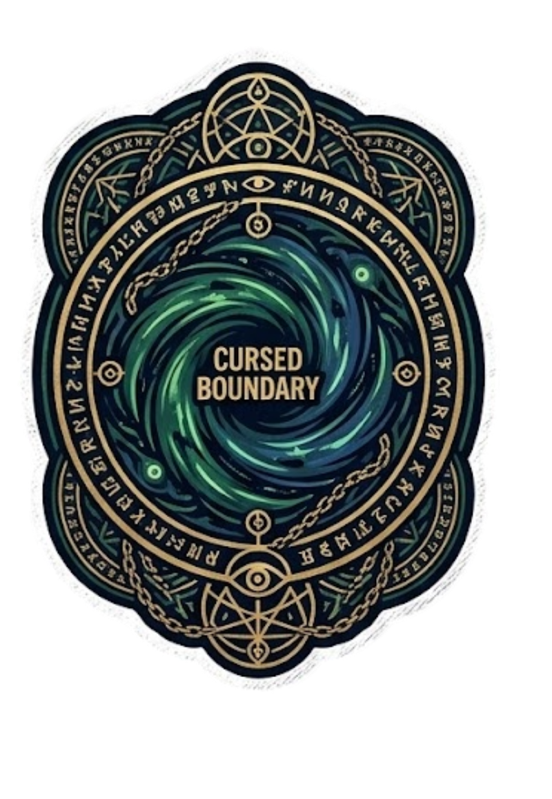 Cursed Boundary Arcane Vortex Sticker - Dark Fantasy Sigil Decal