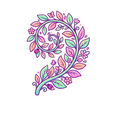 Pastel Magical Floral Swirl Sticker