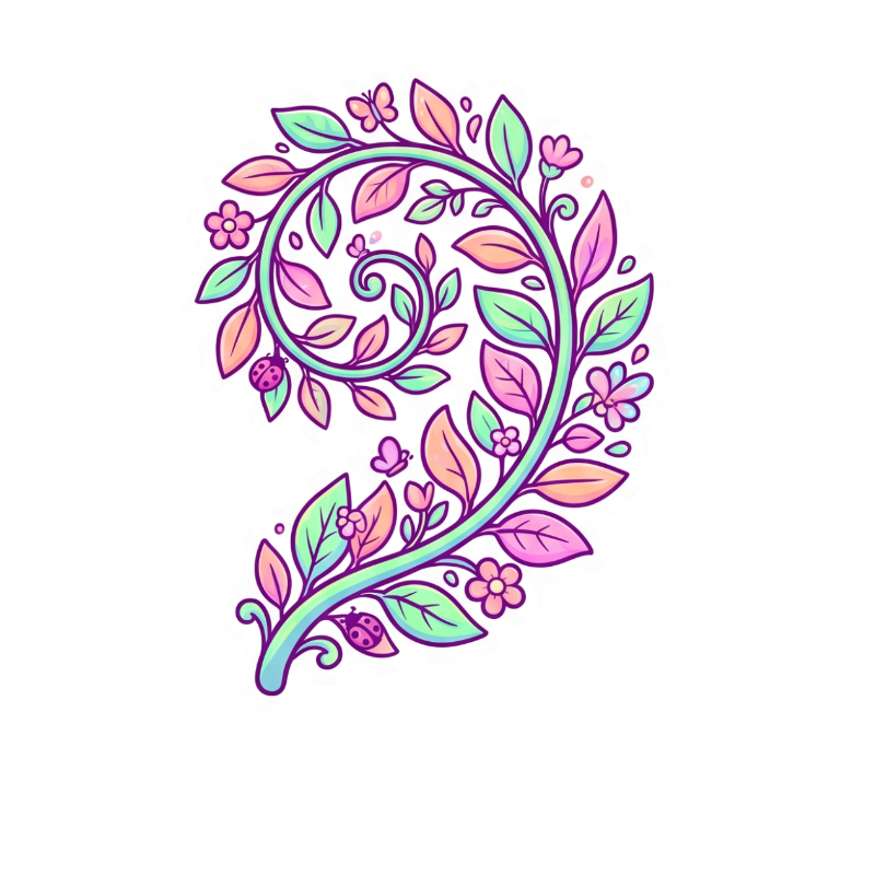 Pastel Magical Floral Swirl Sticker