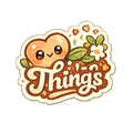 Happy Heart Botanical Sticker