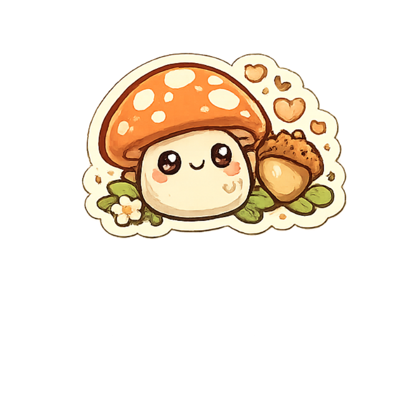 Kawaii Woodland Mushroom Sticker