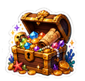 "Captain Inkwell & The Sunken Hoard Sticker Duo"
