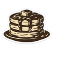 Double Chocolate Pancake Stack Sticker