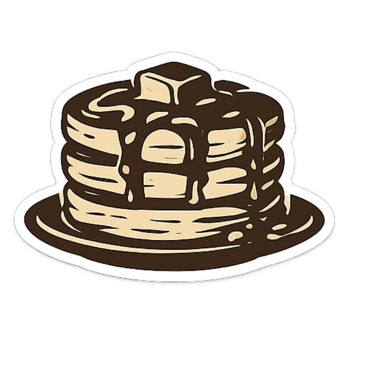 Double Chocolate Pancake Stack Sticker