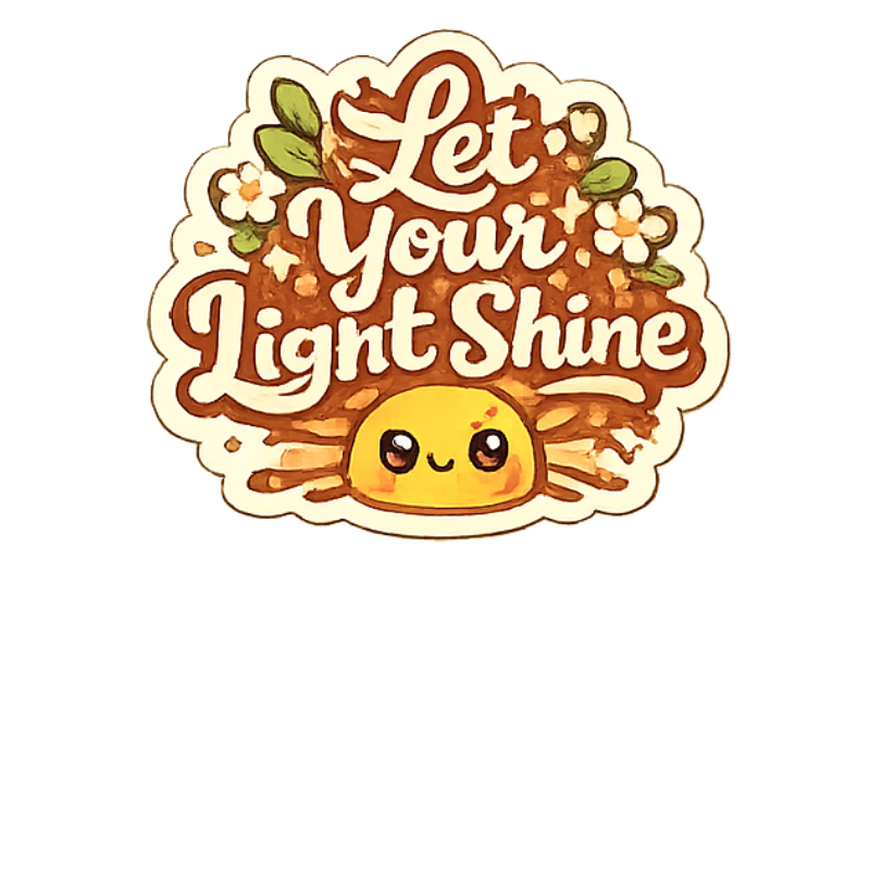 "Let Your Light Shine" Radiant Sun Sticker