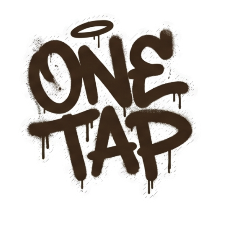 "One Tap" Graffiti Halo Sticker