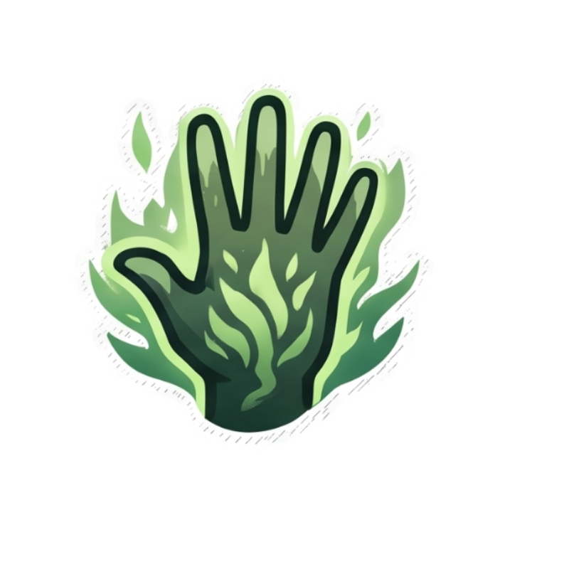 Toxic Energy Hand Sticker